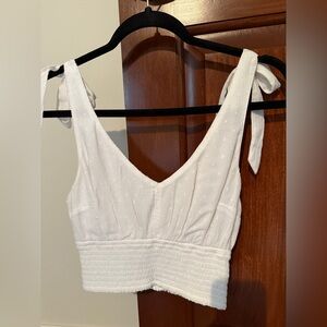 Hollister White Cropped Tank